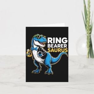 Ring Bearer T-rex Dino Funny Wedding Party Ring Di Card