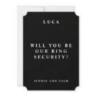 Ring Bearer Top Secret Be Our Ring Security