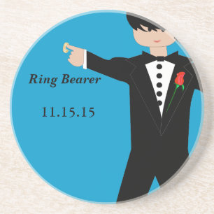 Ring Bearer Tuxedo Coasters