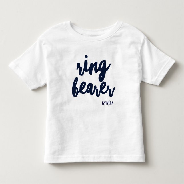 Ring Bearer Wedding Date Toddler T-Shirt (Front)