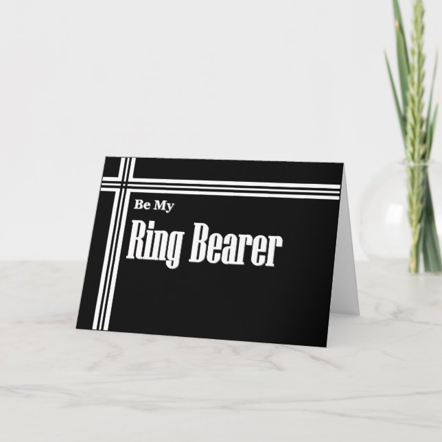 RING BEARER Wedding Invitation with Stripes (Front)