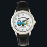 Ring Bearer Wedding Tow Truck Watch<br><div class="desc">Wedding tow truck carrying the rings for your ring bearer.  This watch makes the perfect wedding thank you gift for a special little ring bearer.  Personalise with a name to make it extra special.</div>
