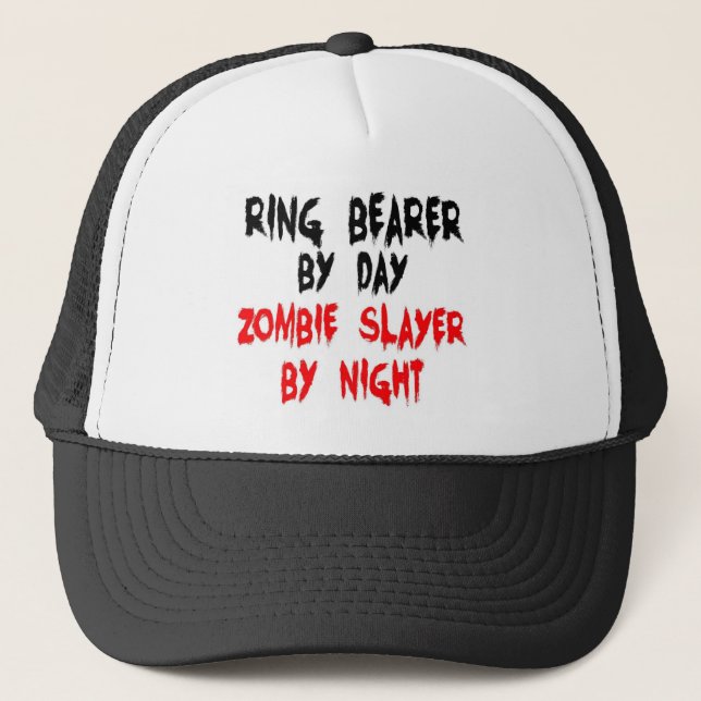 Ring Bearer Zombie Slayer Trucker Hat (Front)