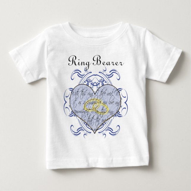 Ring Bearer's T-Shirt - With This Ring I Thee Wed (Front)