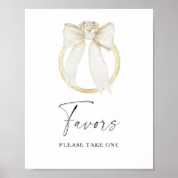 Ring & Bow bridal shower Favours please take one 