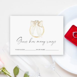 Ring bow How many rings bridal game Enclosure Card