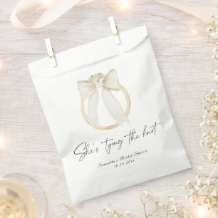 Ring Bow She's tying the knot Bridal Shower Favour Bags