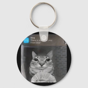 Ring Cat With Motion Meme Cursed Funny Men Women  Key Ring