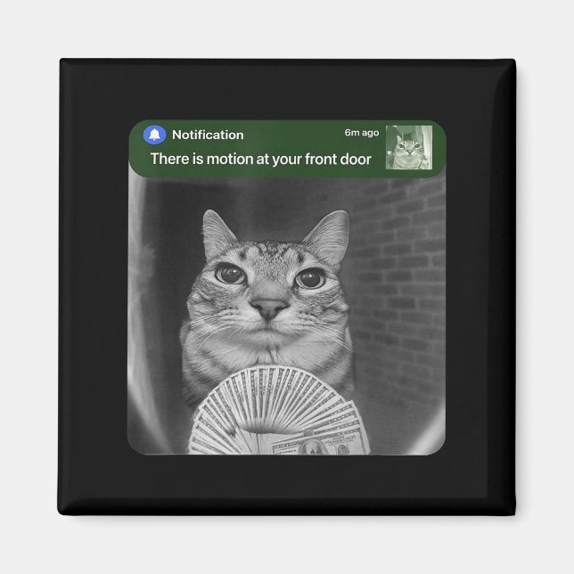 Ring Cat With Motion Meme  Magnet (Front)
