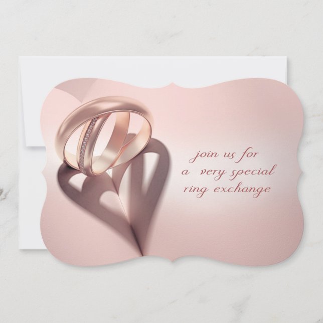 Ring Exchange Wedding Invitation (Front)