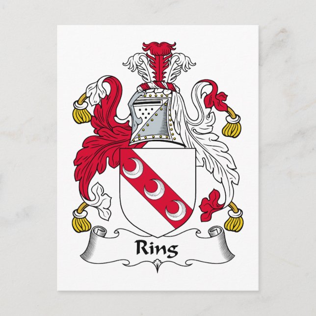 Ring Family Crest Postcard (Front)