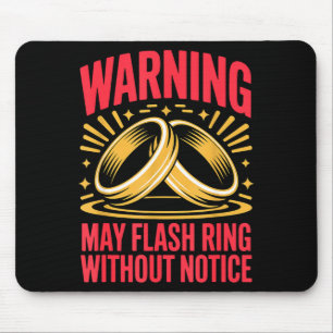Ring fiancée wife husband engaged engagement mouse pad