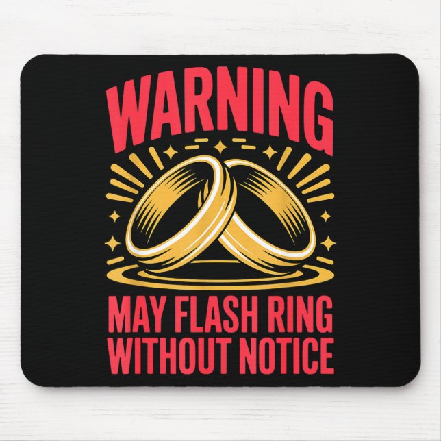 Ring fiancée wife husband engaged engagement  mouse pad (Front)