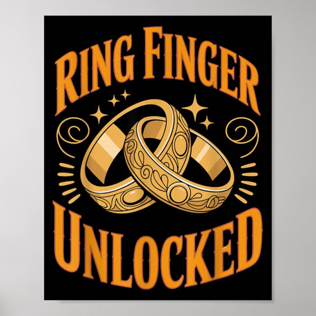 Ring Finger Unlocked Future Husbande Wife Husband Poster (Front)