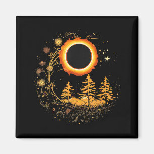 Ring Fire Eclipse Flowers Aesthetic Total Solar Magnet