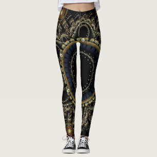 Ring Fractal Abstract Background Leggings