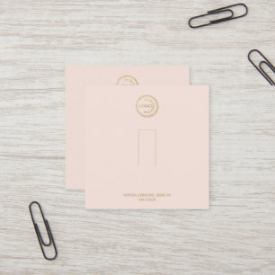 Ring Holder Display Add Your Logo Blush Square Bus Business Card