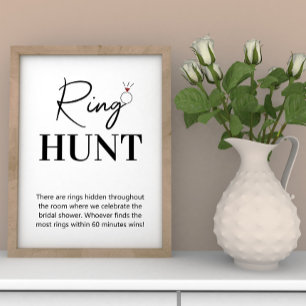 Ring Hunt Bridal Game Sign