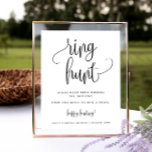 Ring Hunt Shower Game, Minimalist Calligraphy Poster<br><div class="desc">This shower activity is lots of fun!  Use the template form to add your personalisation.</div>