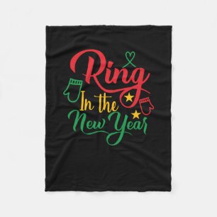 ring in the new year-01 fleece blanket