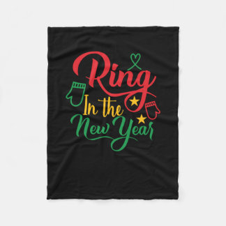 ring in the new year-01 fleece blanket