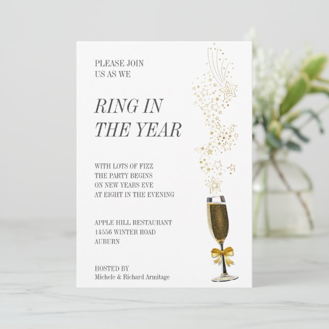 Ring in the Year Invitation (Standing Front)