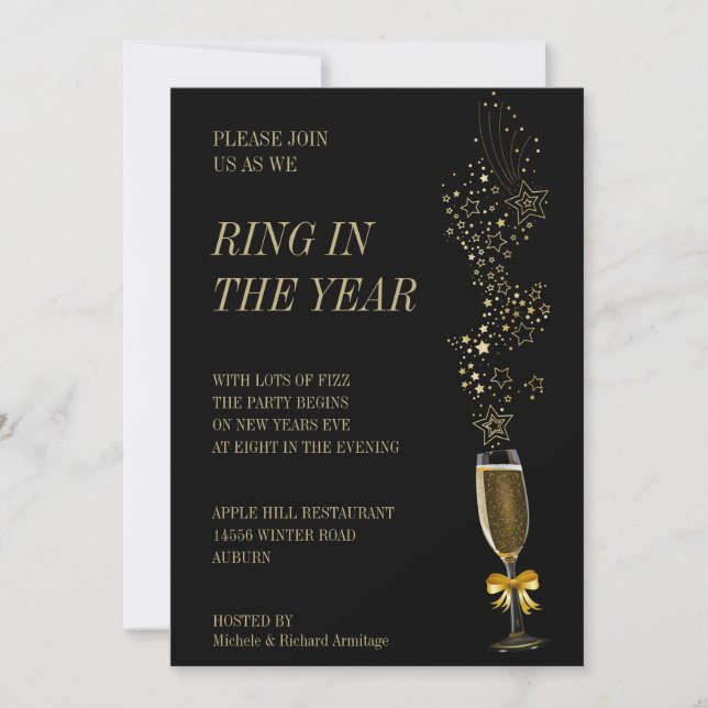 Ring in the Year Invitation (Front)