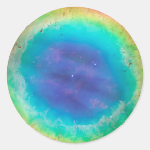 Ring Nebula Detail Classic Round Sticker