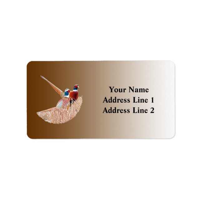 Ring-neck Pheasant Address Label (Front)