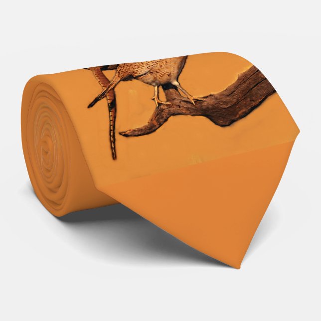 Ring-neck Pheasant (South Dakota) Tie (Rolled)