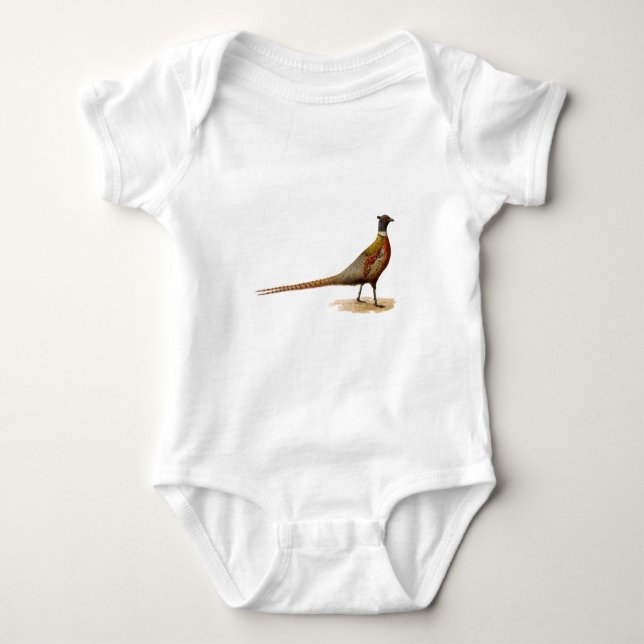 Ring-necked Pheasant Baby Bodysuit (Front)