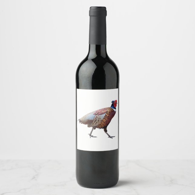 Ring Necked Pheasant Wine Label (Front)