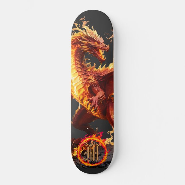 *~*  Ring of Fire AP88 Fierce Element Dragon  Skateboard (Front)