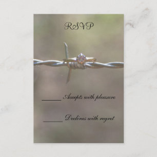 Ring on Barbed Wire RSVP Card