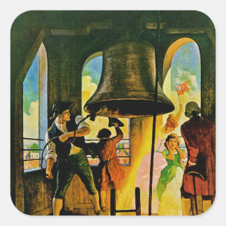 Ring Out Liberty Square Sticker