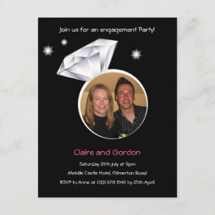 Ring Photo Engagement Party Invitation