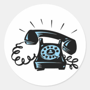 Ring Ring Classic Round Sticker