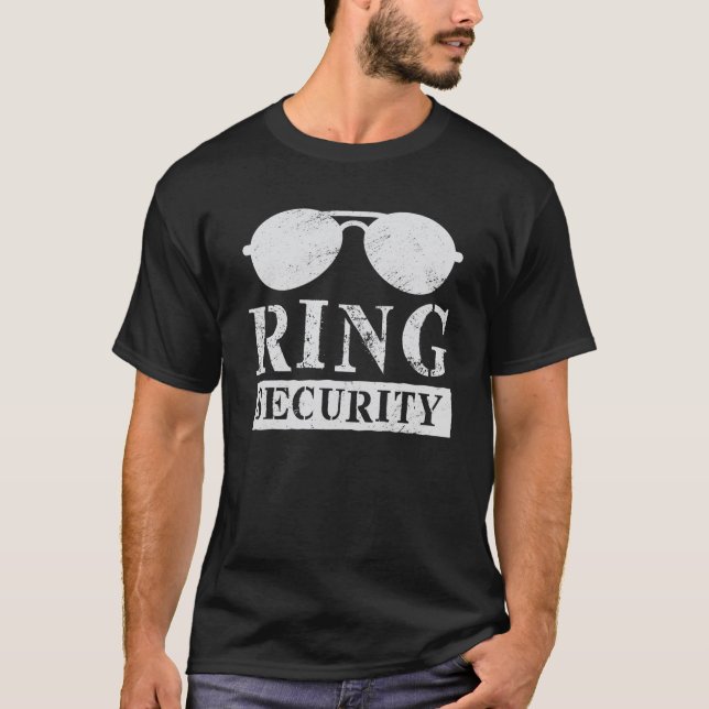 Ring Security Engagement Bachelor Party Matching T-Shirt (Front)
