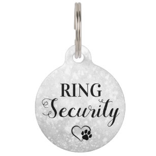 Ring Security Personalised Dog Pet Wedding Pet ID  Pet Tag