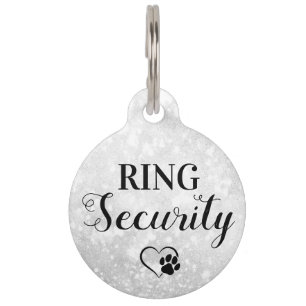 Ring Security Personalised Dog Pet Wedding Pet ID  Tag