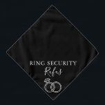 Ring Security Personalised Name Pet Dog Wedding Bandana<br><div class="desc">A super cute wedding bandanna featuring wedding rings. Personalise with your dog's name and their honour role on your special day. Designed by Thisisnotme©</div>