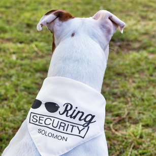 Ring Security pet wedding elegant dog ring bearer Bandana