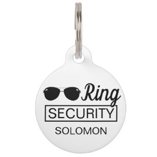 Ring Security pet wedding elegant dog ring bearer Pet Tag