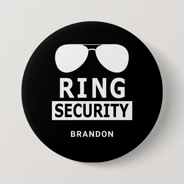 Ring Security Ring Bearer Groomsman Gift 7.5 Cm Round Badge (Front)