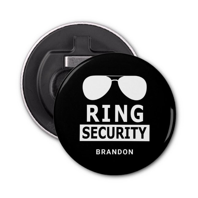 Ring Security Ring Bearer Groomsman Gift Bottle Opener (Front)