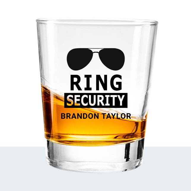 Ring Security Ring Bearer Groomsman Gift Shot Glass (Creator Uploaded)