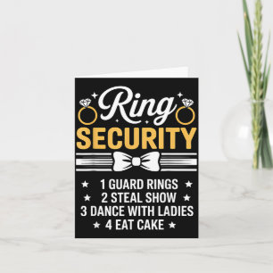 Ring Security Wedding Party Funny Ring Bearer 4 Card