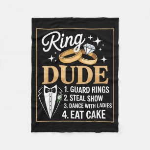 Ring Security Wedding Party Funny Ring Bearer 7 Fleece Blanket