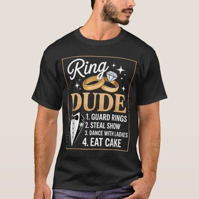 Ring Security Wedding Party Funny Ring Bearer 7 T-Shirt (Front)