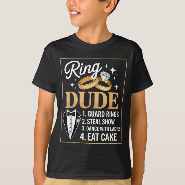 Ring Security Wedding Party Funny Ring Bearer 7 T-Shirt (Front)